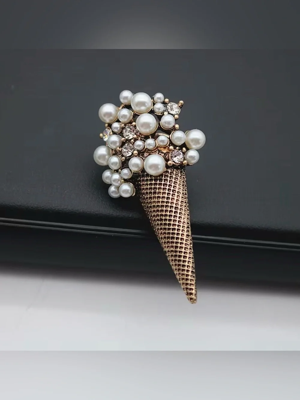 Ice Cream Cone Brooch Modern